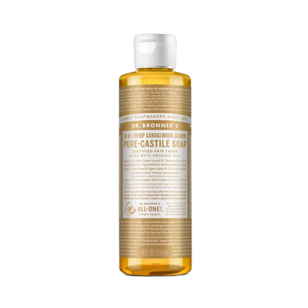 Dr Bron M Org S/Wood Jasmine Liq Soap 8oz/237ml