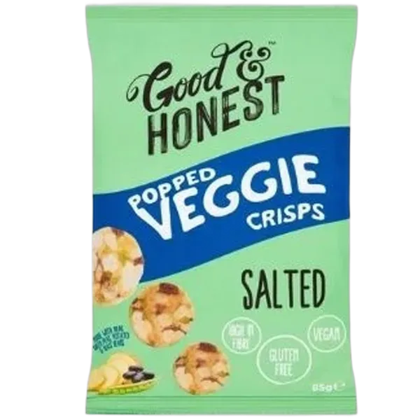 Good & Honest Popped Veggie Crisps Salted 23g