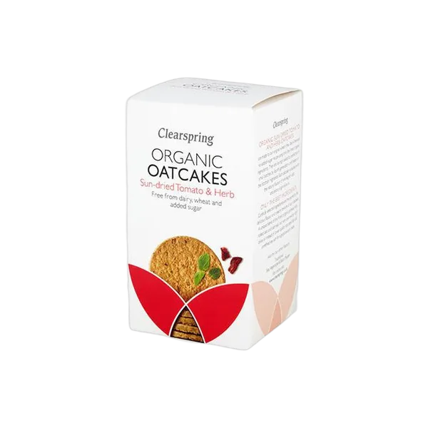 Clearspring Organic Oatcakes - Sundried Tomato & Herb 200g