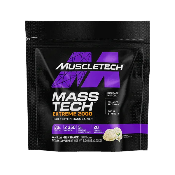 Mtech Nitrotech Perf Series Mass Tech Extreme 2000 Vanilla Milkshake 6lbs 2.72kg