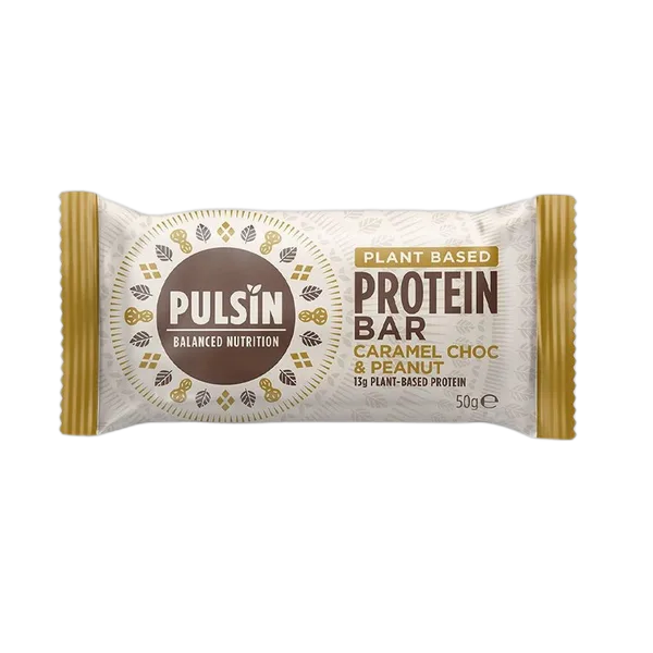 Pulsin Caramel Choc & Peanut Protein Bar 50g