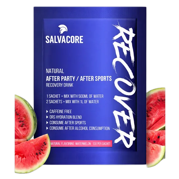 Salvacore Natural After Sports/Party Recovery Drink W/Melon Flavor 13g