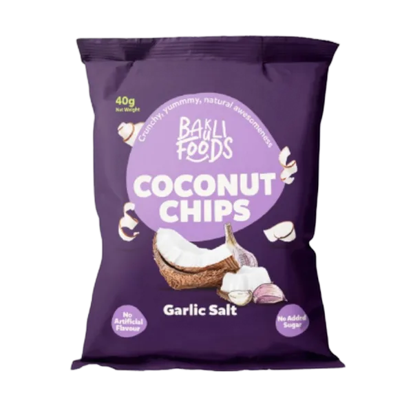 Bakuli Foods Garlic Salt Coconut Chips 40g
