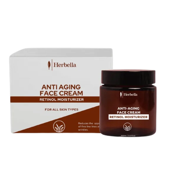 Herbella Anti-Aging Face Cream Retinol Moisturizer 3.5oz/100ml