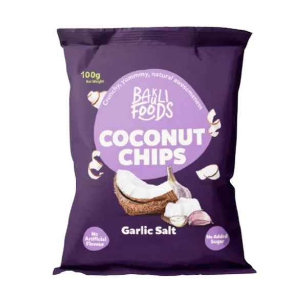 Bakuli Foods Garlic Salt Coconut Chips 100g