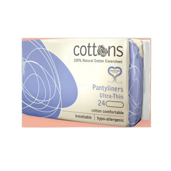 Cottons 100% Natural Pantyliners Ultra-Thin 24'S#09102
