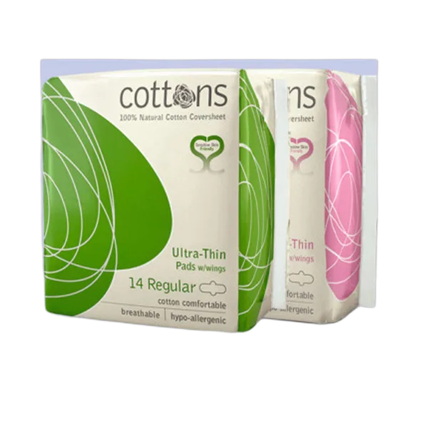 Cottons 100% Natural Ultra-Thin Pads Regular 14'S#09103