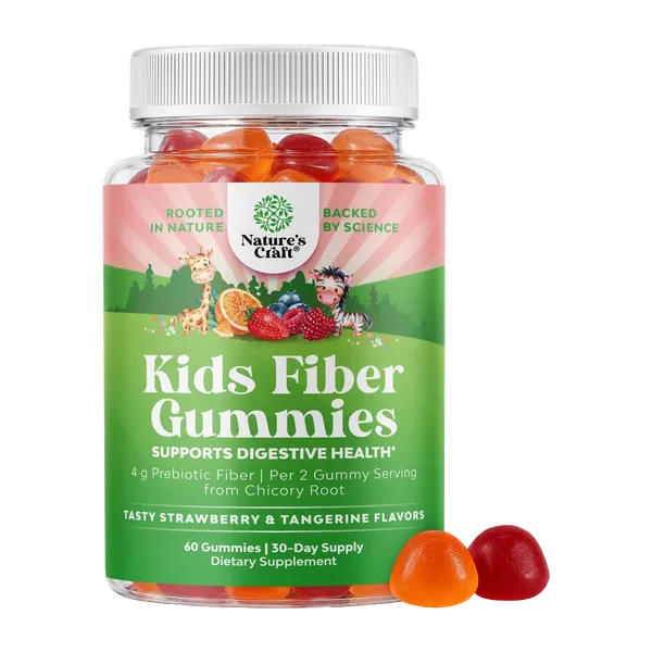 Nature's Craft Kids Tasty S/Berry & Tangerine Flavor Gummies 60's