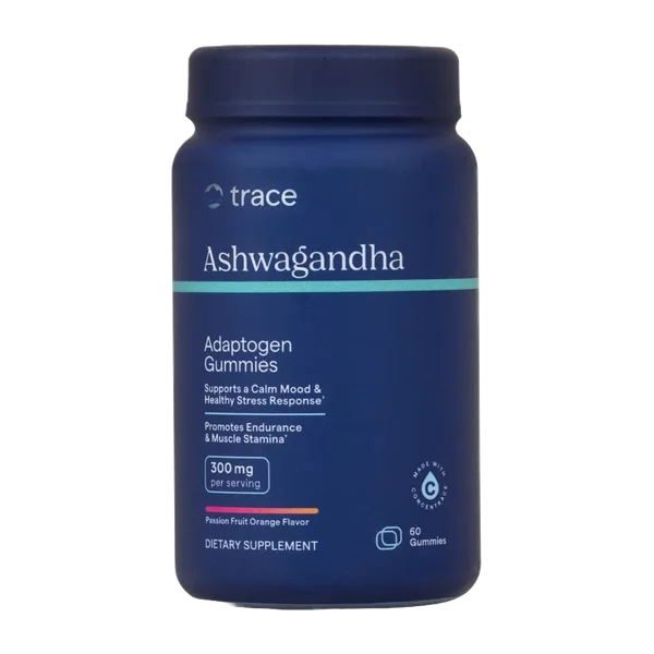Trace Mineral Ashwagandha Passion Fruit Orange Gummies 300mg 60'S #Ashgm01