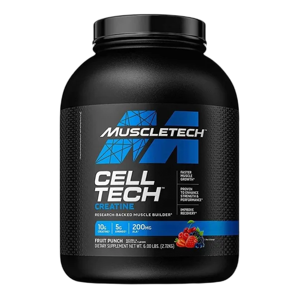Muscle Tech Celltech Fruit Punch Creatine Monohydrate 6lbs/2.72kg