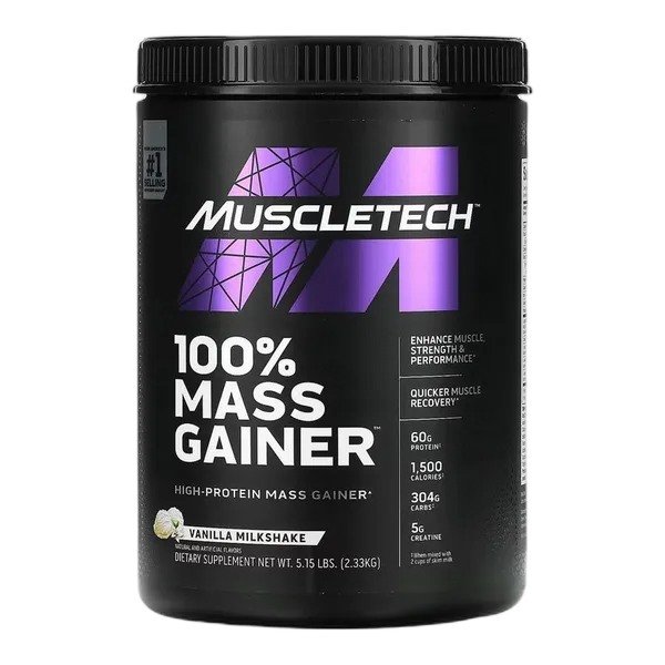 Muscle Tech 100% Mass Gainer Vanilla Milkshake (5.15lb) 2.33kg