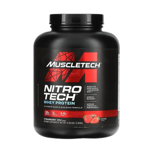 Muscle Tech Nitrotech Whey Prot. S/Berry (4.00lbs) 1.81kg