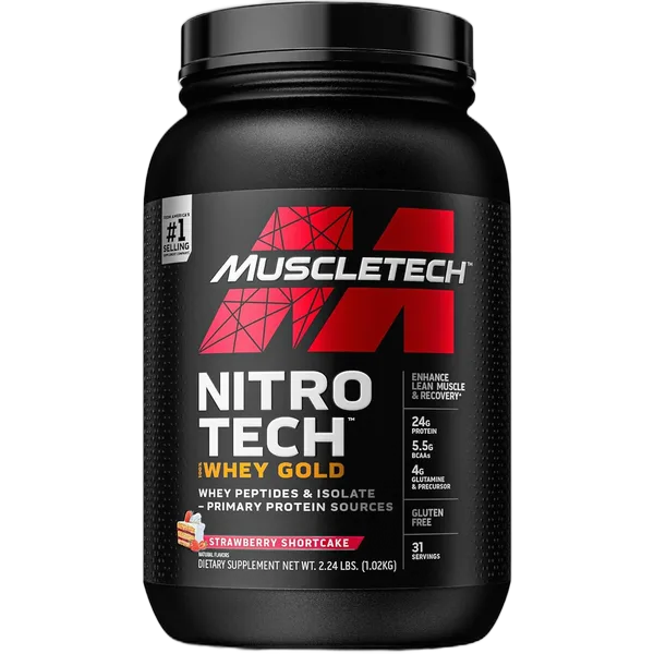 Muscle Tech Nitrotech 100% Whey Gold S/Berry Shortcake 1.02kg