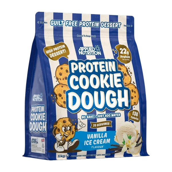 Applied Nutrition High Prot. Dessert Cookie Dough Vanilla Ice Cream Pwdr 25svs/1kg #Cdv