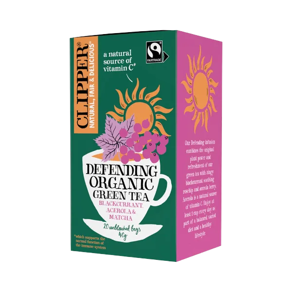 Clipper Org Defending Green Tea Black 20's 40g