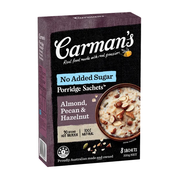 Carman'S Porridge Sachets Almond,Pecan & Hazelnut 320 G