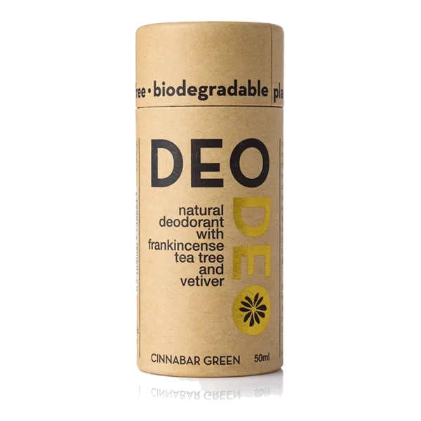 Cinnabar Natural Deodorant. With Frankincense T/Tree And Vetiver 50 Ml