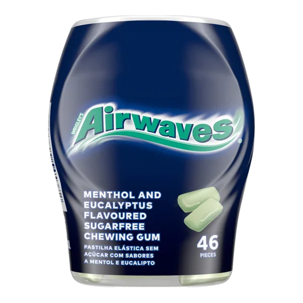 Wrigleys Sugar-Free Airwaves Menthol & Eucalyptus Chewing Gum 46'S 64 G