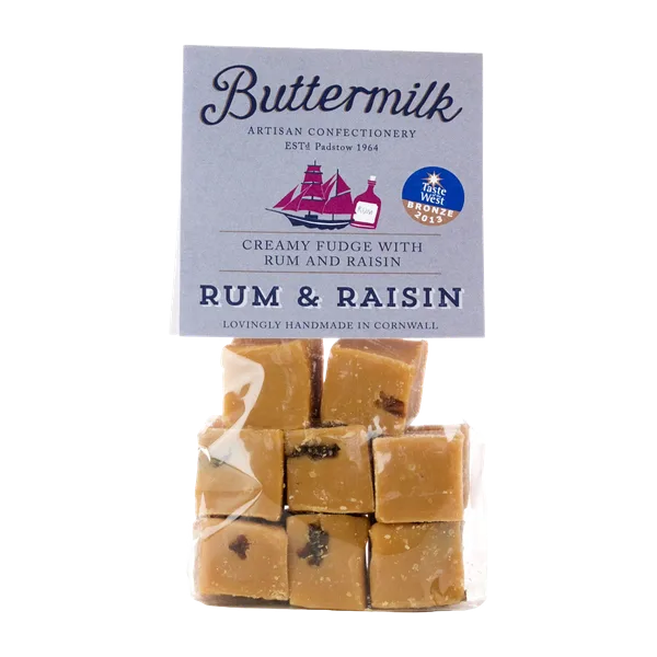 Buttermilk Gluten-Free Rum & Raisin Fudge 175 G