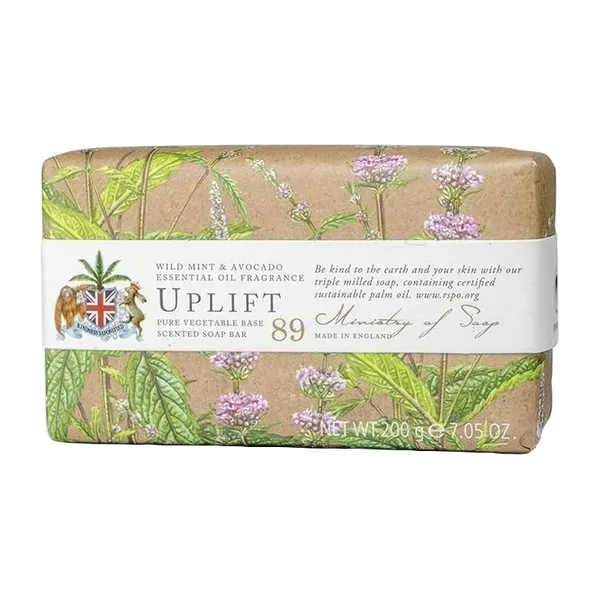 Somerset Wild Mint Avocado Ess. Oil 89 Fragrance Uplift Bar Soap 200 G