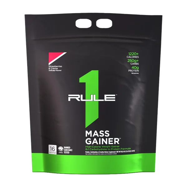 Rule1 Mass Gainer S/Berries & Creme 16svs/5.18 Kg