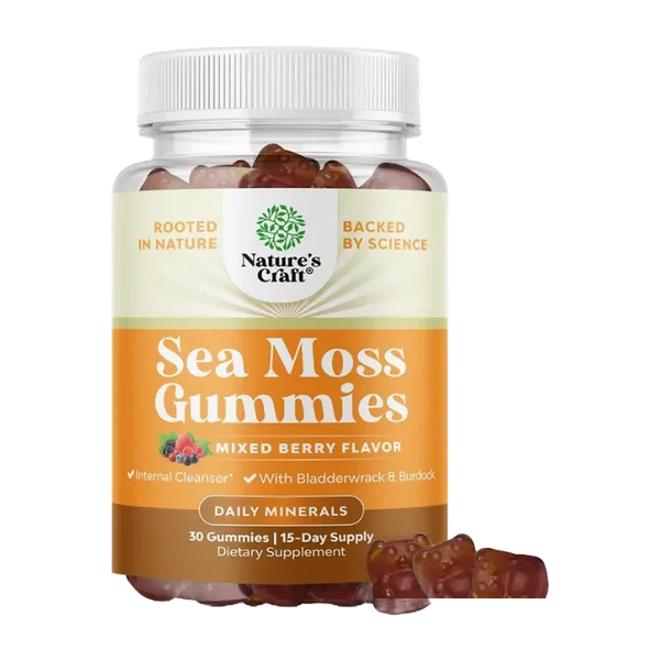Nature'S Craft Sea Moss Mixed Berry Flavour Gummies 30'S