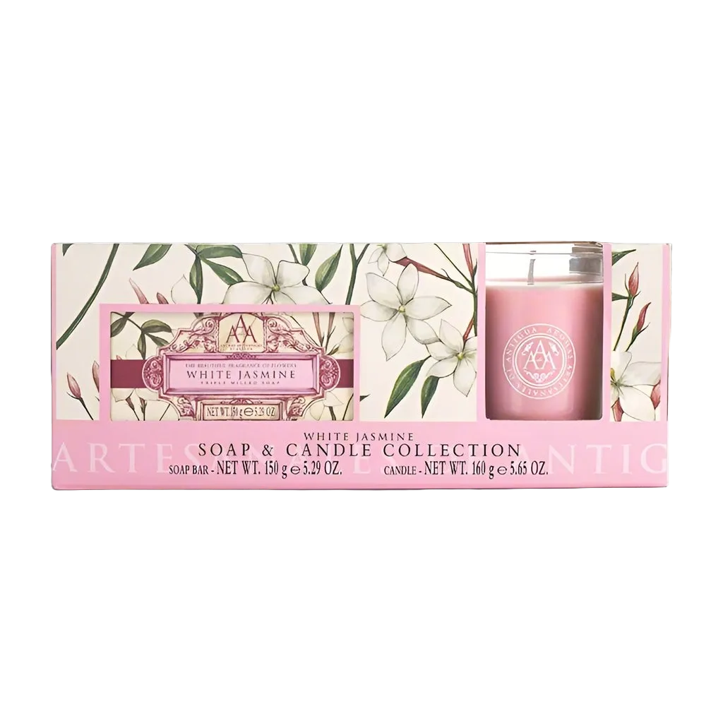 Somerset Aaa White Jasmine Soap(150 G) & Candle(160 G) Collection