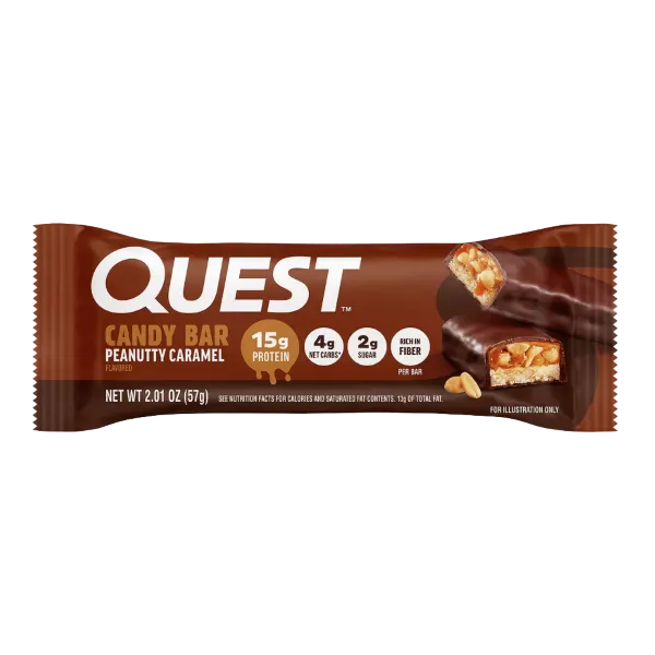 Quest Candy Peanutty Caramel Prot. Bar 57g #Qn109920