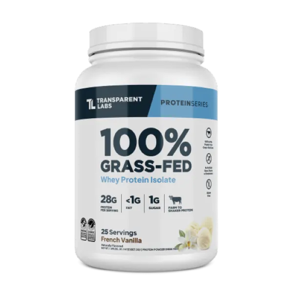 T/Labs 100% Grass-Fed Whey Prot. Isolate French Vanilla Pwdr 25svs/857.5g #Tlw005602