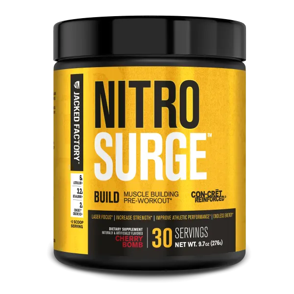 Jacked Factory Nitro Surge Build Pre-Workout Cherry Bomb 30svs/276g #Jf-326