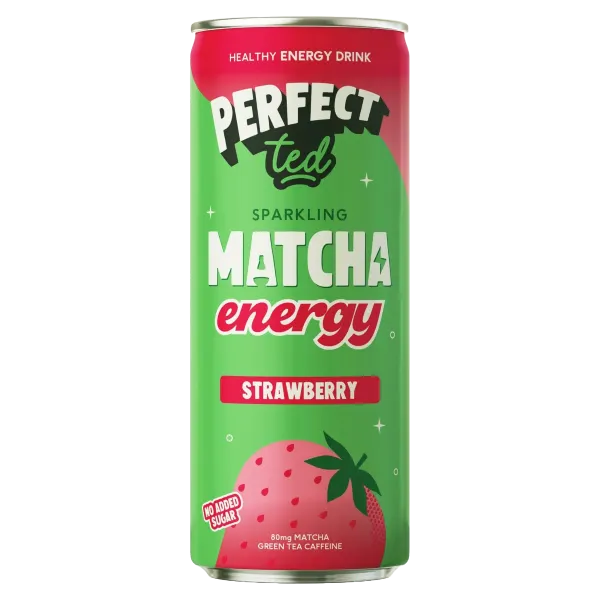 Perfect Ted Sparkling Matcha  S/Berry Energy Drink Can Nas 250ml #Mls250-12-01