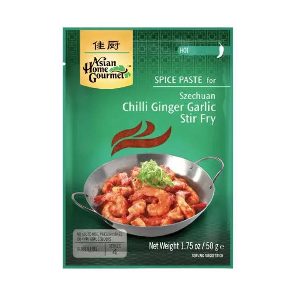 Ahg Gf Szechuan Chilli Ginger Garlic S/Fry S/Paste 50g #428619
