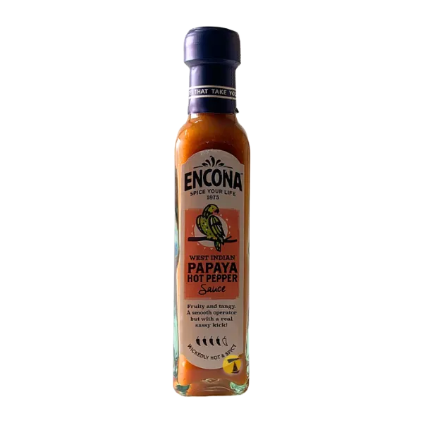 Encona W/Indian Papaya Hot Pepper Sauce 142ml #433795