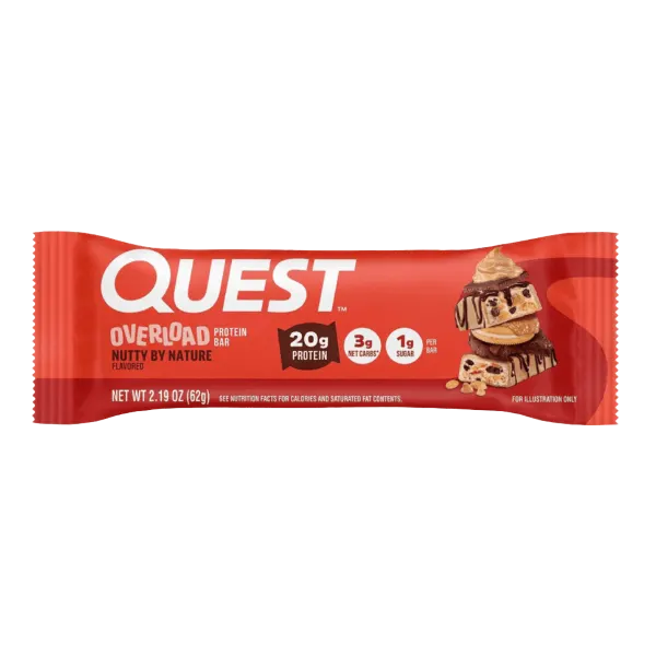 Quest Overload Nutty Prot. Bar 62g #Qn110585
