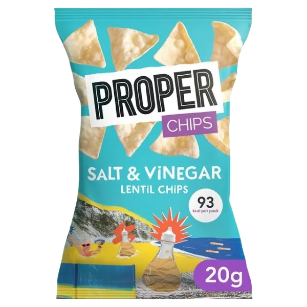 Proper Gf Salt & Vinegar Lentil Chips 20g #Ep-Pro-C-005