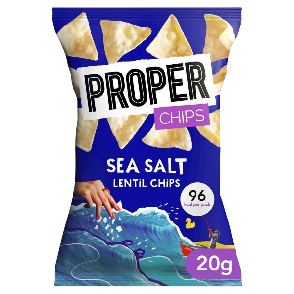 Proper Gf Sea Salt Lentil Chips 20g #Ep-Pro-C-004