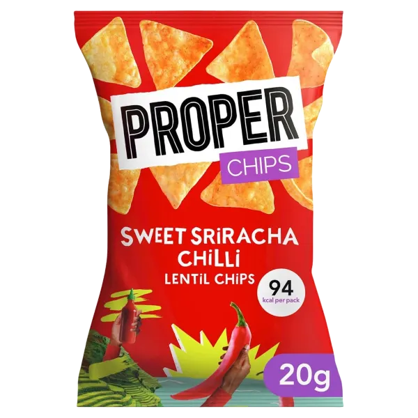 Proper Gf Sweet Sriracha Chilli Lentil Chips 20g #Ep-Pro-C-003