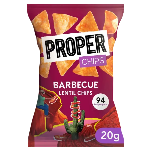 Proper Gf Barbecue Lentil Chips 20g #Ep-Pro-C-001