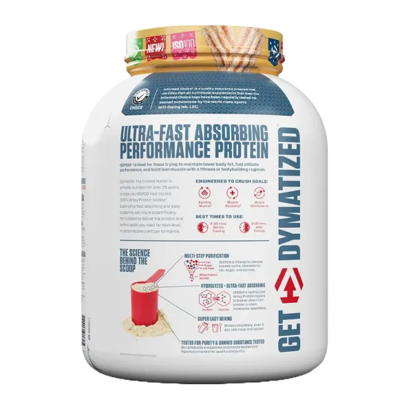 Dymatize Iso 100% Whey Prot. Isolate Cinnamon Churro Pwdr 2.3kg #60115