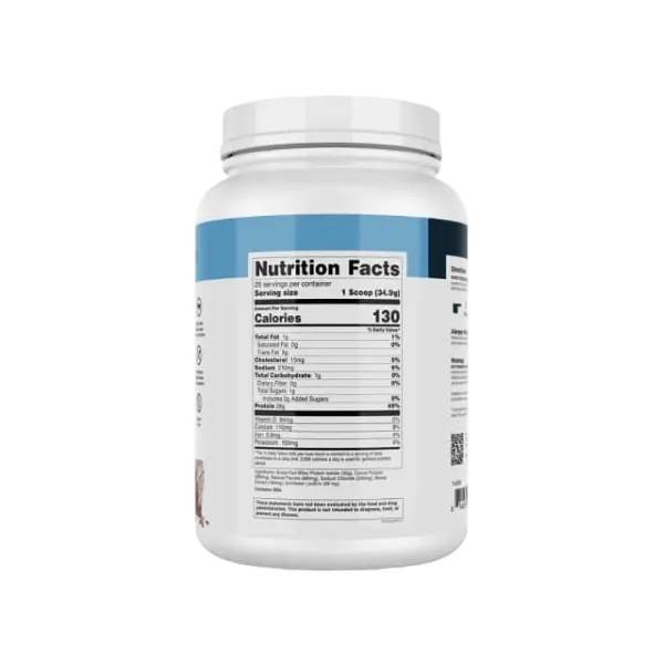 T/Labs 100% Grass-Fed Whey Prot. Isolate Milk Choc Pwdr 25svs/872.5g #Tlw005601