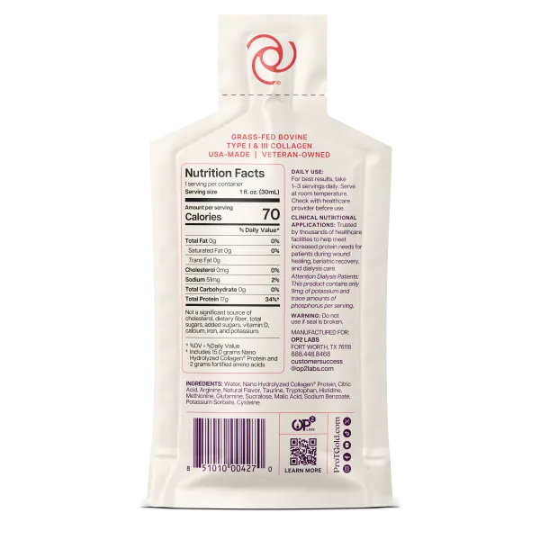 Prot Gold Sf Hydrolyzed Liq Collagen Protein Berry Flavor 30ml