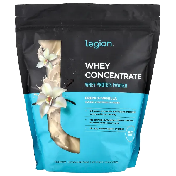Legion Gf Whey Concentrate Prot. French Vanilla Pwdr 30svs/861g #Lwcvan30s
