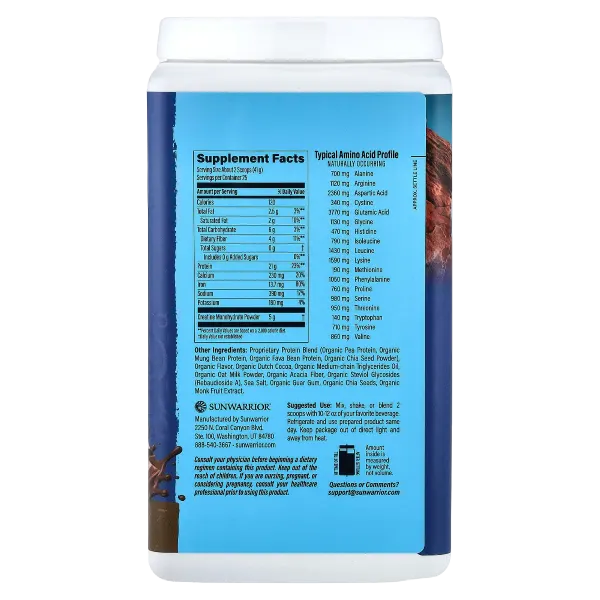 Sunwarrior Blend Gf Prot. + Creatine Choc Pwdr 1.025kg #166015011