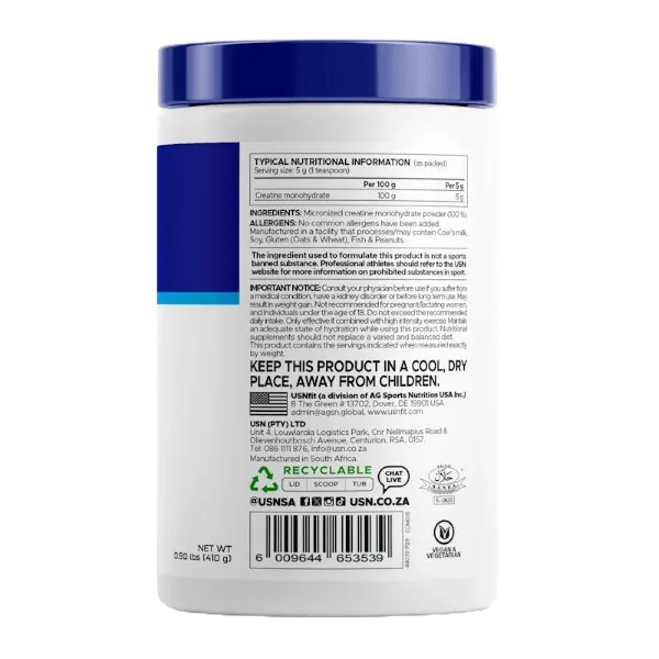 Usn Creatine Monohydrate 410gm