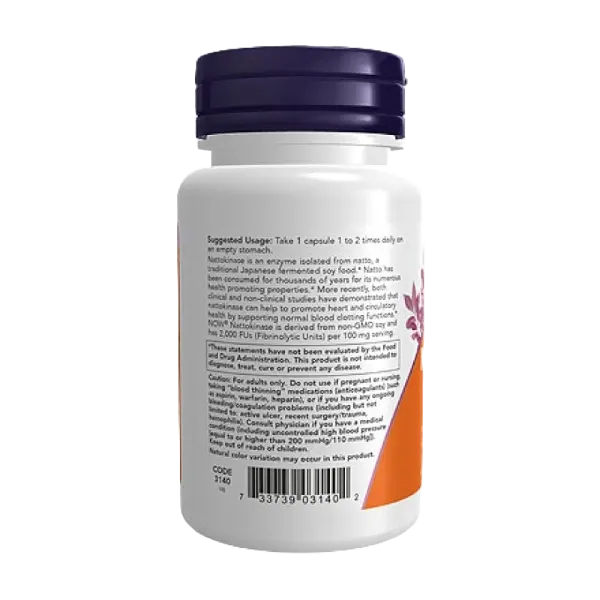 Now Nattokinase 100 Mg 60 Veg Caps