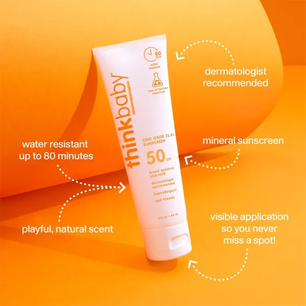Thinkbaby Spf 50 Sunscreen 3oz 89ml