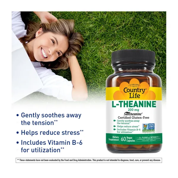 Country Life Gf L-Theanine 200mg 60vcaps