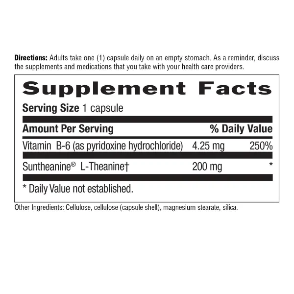 Country Life Gf L-Theanine 200mg 60vcaps