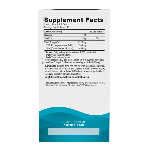 Nordic Naturals Ultimate Omega 2x Mini 1120mg 60sftgls