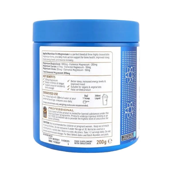 Applied Nutrition Tropical Vibes Tri-Magnesium Powder 50svs/200g